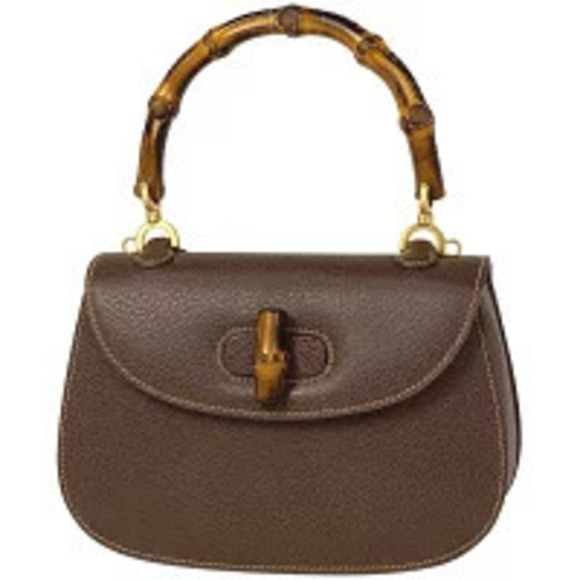 Gucci Bamboo 2way Shoulder Bag Leather Brown
